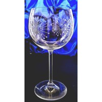 LsG-Crystal Skleničky na červené víno Burgund ručně broušené Pampeliška dárkov...
