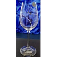 LsG-Crystal Skleničky na červené bílé víno 6 x Swarovski krystal spirála Petra SK-s505 350 ml 2 Ks.