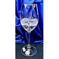 LsG-Crystal Skleničky broušené na bílé víno 24 x  Swarovski dekor Kanta dárkové balení satén SK-s575 250ml 6 Ks.