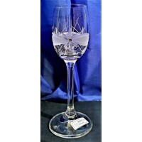 LsG-Crystal Skleničky na likér 18 x Swarovski krystal  ručně broušené dekor Kanta dárkové balení satén L-s578 60ml 6 Ks.