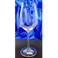 LsG Crystal Skleničky s krystaly SWAROVSKI na červené víno ručně broušené dekor Karla  DWs-679 460 ml 6 Ks.