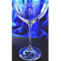 LsG-Crystal Skleničky na šampus miska 24 x Swarovski krystal dekor Karla Bar-528 340ml 6 Ks.