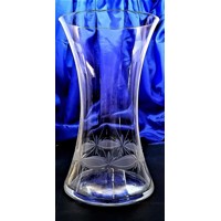 LsG-Crystal Váza skleněná broušená/ rytá křišťál dekor Kanta okrasné balení WA-889 255 x 150 mm 1 Ks.