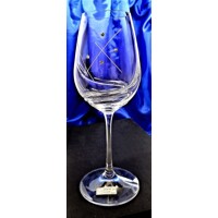 LsG-Crystal Skleničky na bílé červené víno 8 x Swarovski krystal dekor Carla Turbulence-2532 350 ml 2 Ks.