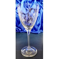 LsG-Crystal Skleničky na víno bílé ručně broušené dekor Bodlák dárkové balení satén Kate-1005 250ml 2 Ks.