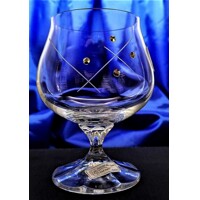 LsG-Crystal Sklenice na koňak 8 x Swarovski krystal ručně broušené dekor Karla dárkové balení Ina-6096 250m 2 Ks.