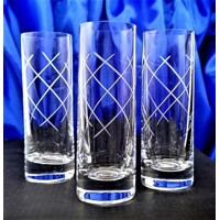 LsG-Crystal Sklenice na slivovici panáky ručně broušené ryté dekor Galaxie Barline-0333 50ml 6 ks.