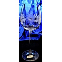 LsG-Crystal Skleničky na bílé červené víno přátelská souprava ručně ryté broušené dekor Šípek dárkové balení satén Erika-L70982 350 ml 2 Ks.