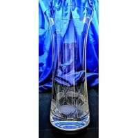 LsG-Crystal Váza skleněná ručně rytá broušená de...
