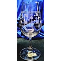 LsG-Crystal Sklenice na víno víceúčelové sklo ručně broušené ryté dekor Pointi...