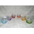 LsG-Crystal Skleničky na lihoviny barevné dekor Bodlák ručně broušené / ryté okrasné balení G-948 64 x 60 mm 60 ml.