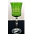 LsG-Crystal Sklenička na bílé víno broušená zelená leštěná dárkové balení satén Lora - 5711 320 ml 2 Ks.